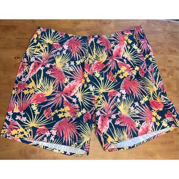 AFTCO Men’s XL Strike Swim Shorts UPF 50 Trunks Tropical Print Fish Pool XL - Picture 1 of 8